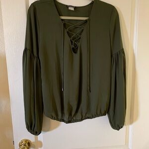 Venus olive boho blouse